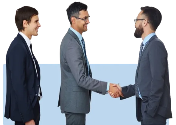 Business men in agreement to become a referral partner  forging new connections for mutual growth