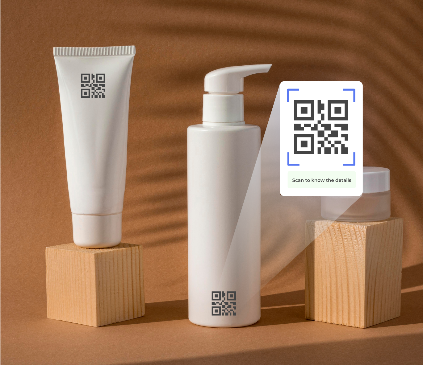 Personal Care products with Brandwise QR codes  designed aesthetically onto the packaging